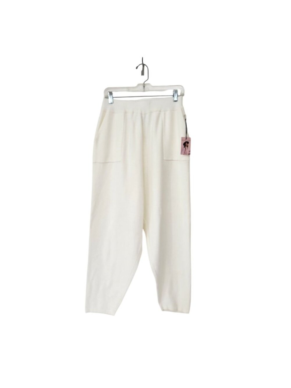 Sincerely Jules Women's White Knit Lounge Pants XL With Pockets Elastic Waist Co - Picture 6 of 6